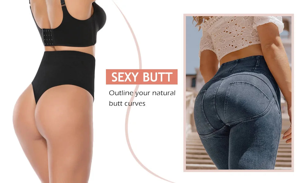 Seamless Thong Shapewear for Women Tummy Control Body Shaper Panties Girdle High Waist Briefs