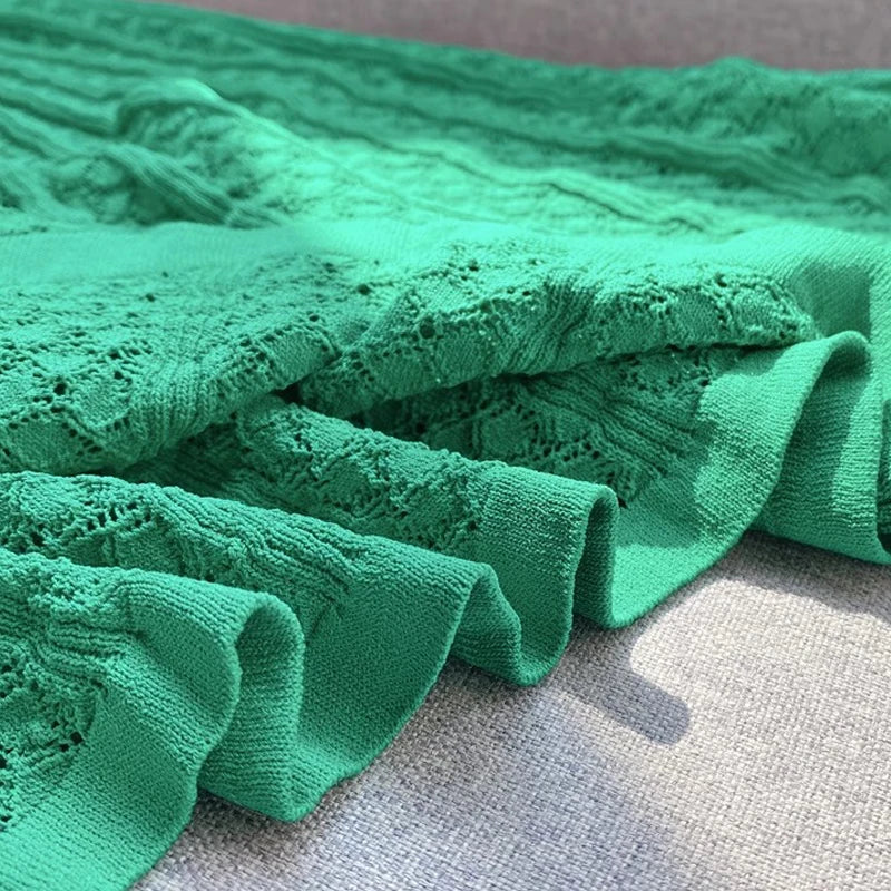 Maxi Knitted Bodycon Ruffle Ladies Green Sweater Dress