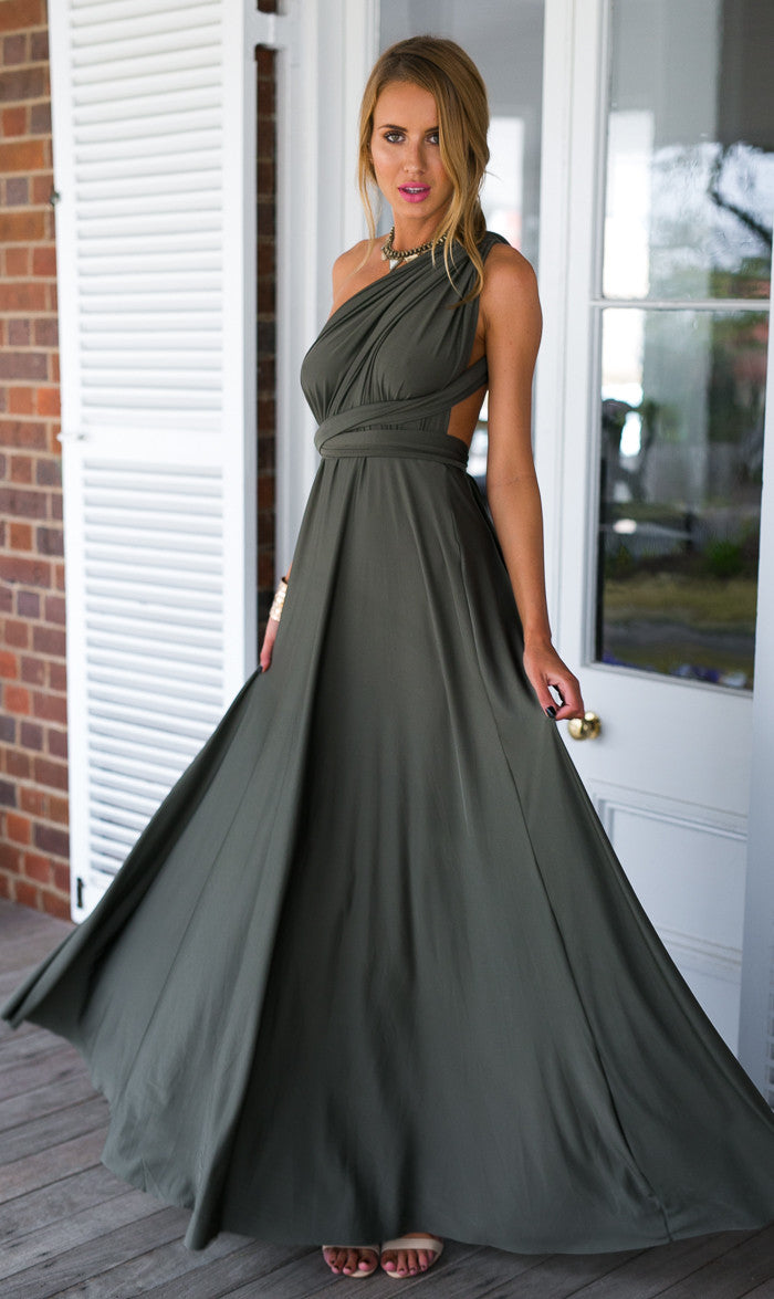 Multiway Wrap Convertible Boho Maxi Dress Bridesmaid Infinity Robe Dresses