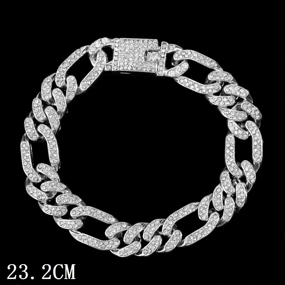 Iced Out Chunky Cuban Chain Anklets For Women