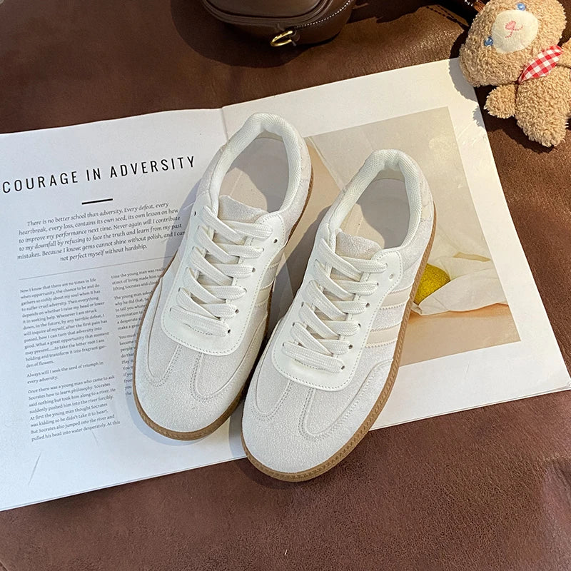Women's Casual Sneakers Lace Sobriety New Fashion Lightweight Casual Outdoor Walking Shoes Sneakers