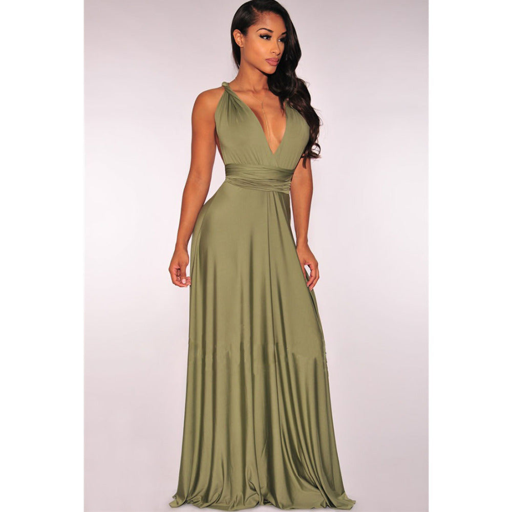 Multiway Wrap Convertible Boho Maxi Dress Bridesmaid Infinity Robe Dresses