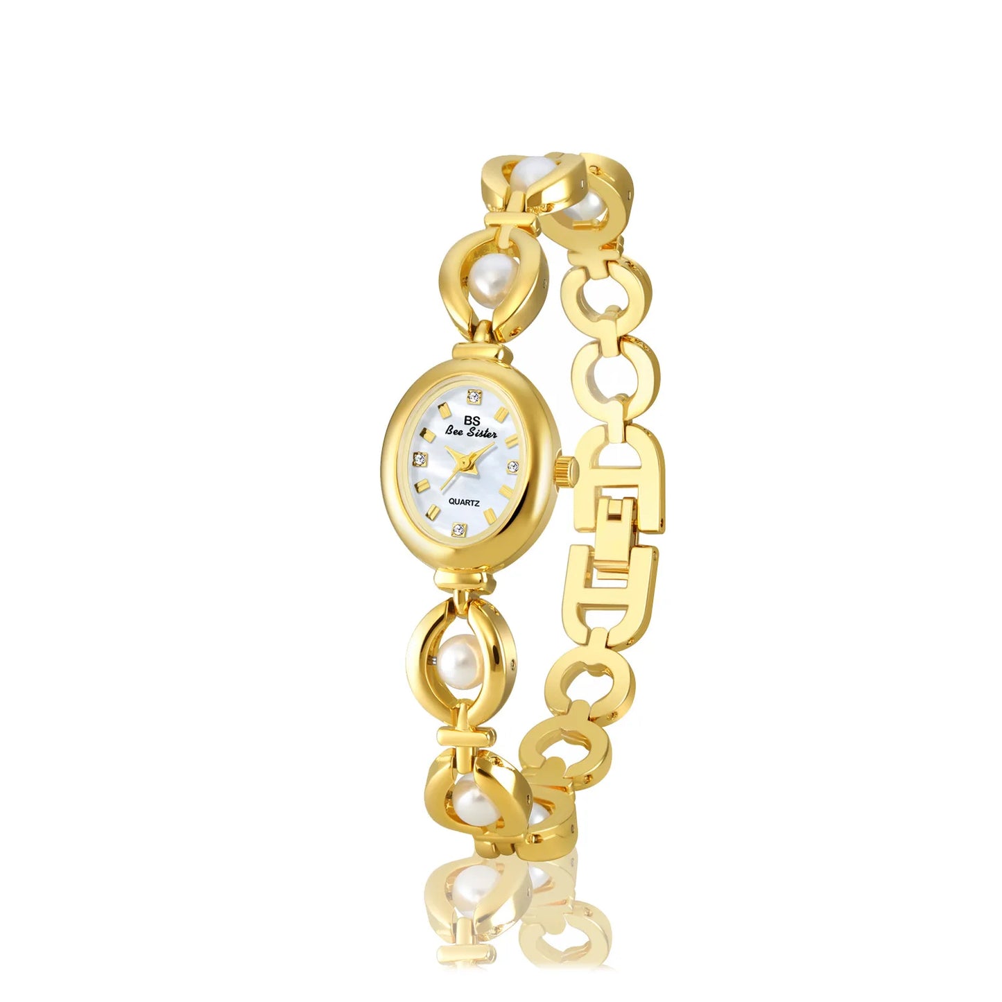 Women's Japanese Style Light Luxury Simple Pearl Bracelet Waterproof Watch