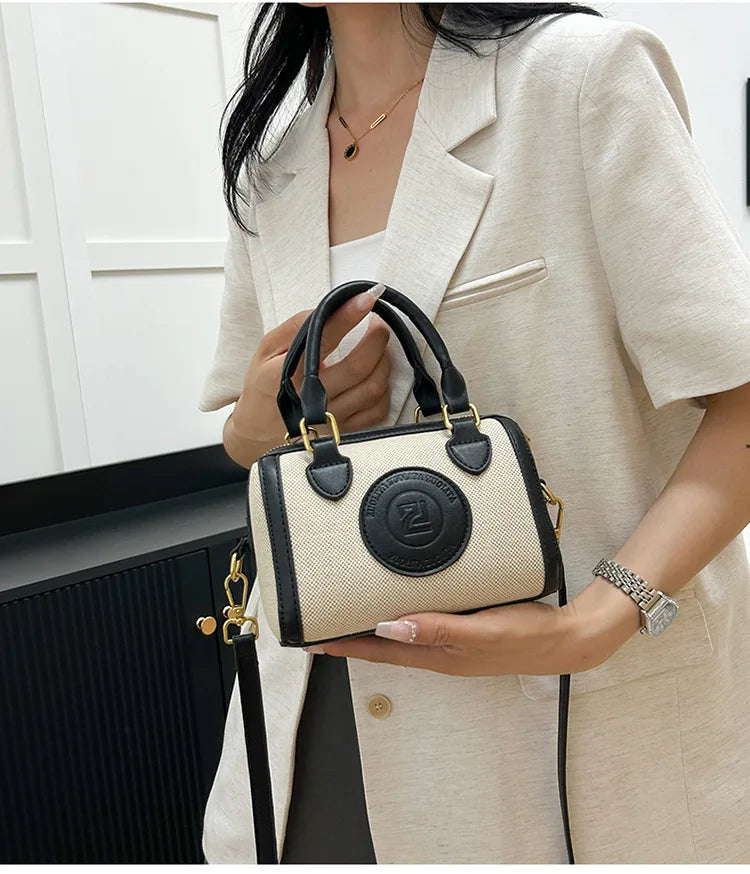 Summer Women's Canvas Bag - Niche Pillow Design, Fashionable for Commuting, Versatile Handbag