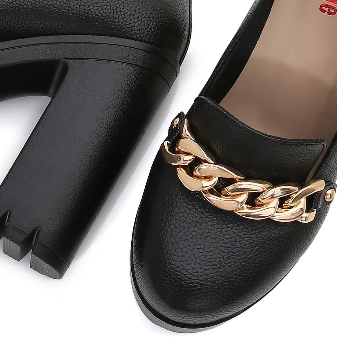Platform women high heel pumps shoes chunky heel loafer comfort office lady party shoes