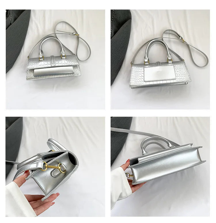 Ladies Shoulder Bag High Quality PU Stone Pattern Crossbody Bag for Women Armpit Clutch