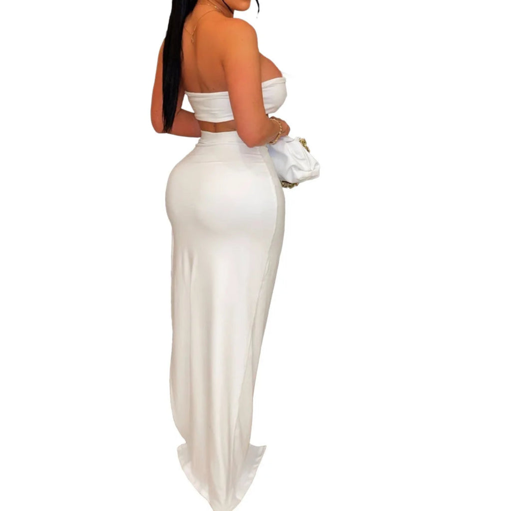 European and American women's casual fashion sexy irregular skirt suit beach dress Resort Wear