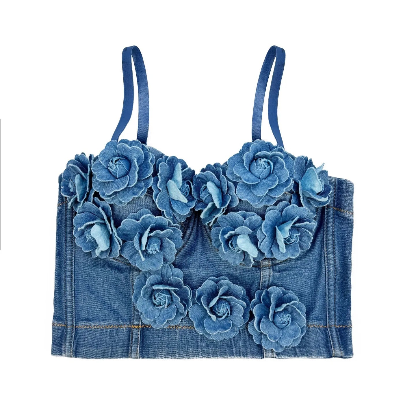 Women Denim Tank Tops Sexy Cowboy Bra Top Vest Corset Crop Top