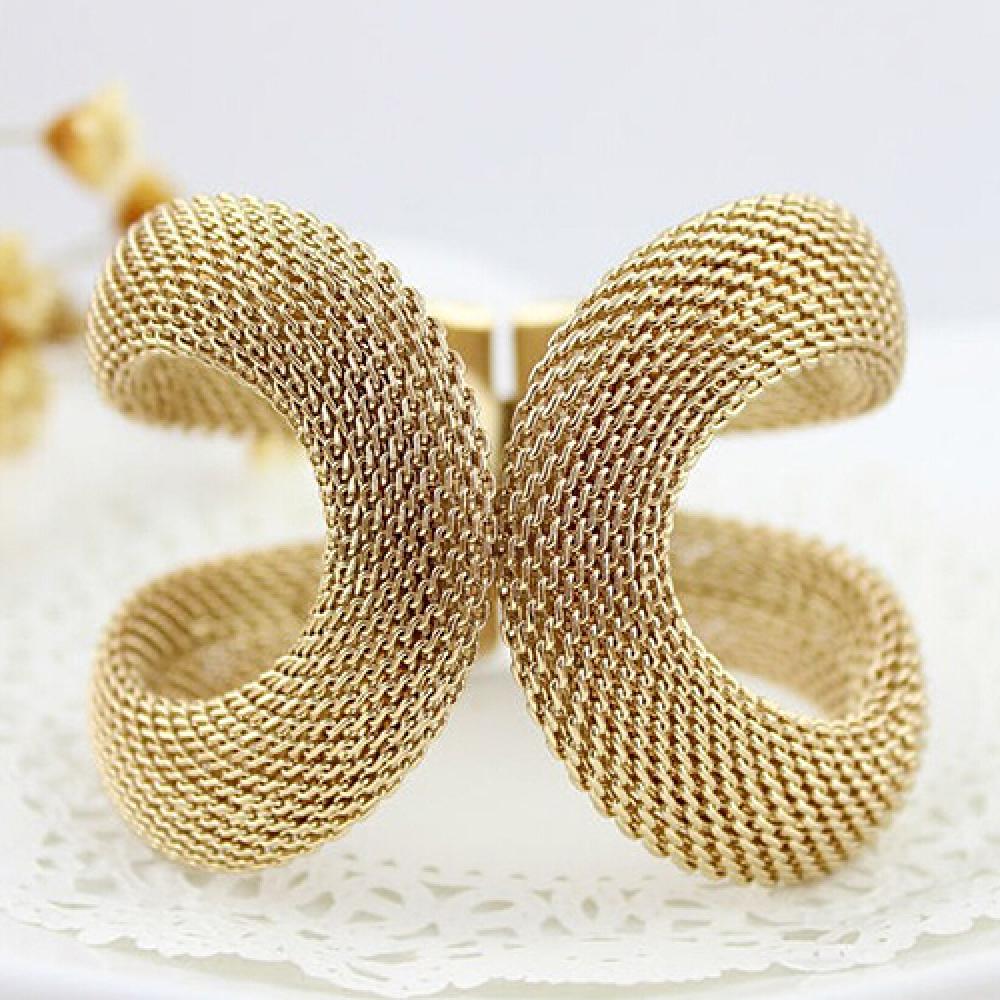Cuff Bracelets Gold Color Classic Big Bangle Wide Women Big Bracelets Jewelry Accessories