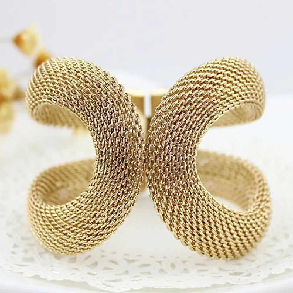 Cuff Bracelets Gold Color Classic Big Bangle Wide Women Big Bracelets Jewelry Accessories