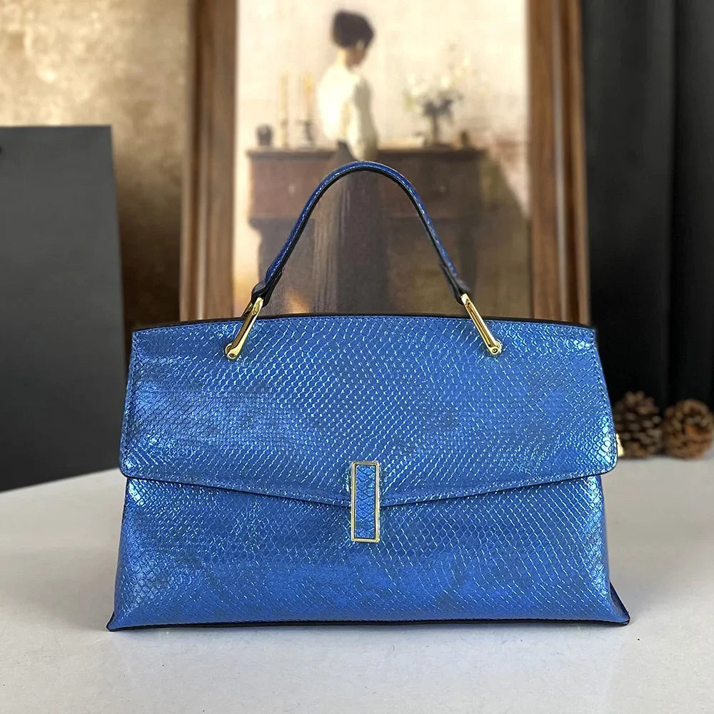 High End Women's Black Bag, Large Capacity Hand-Held Crossbody Bag