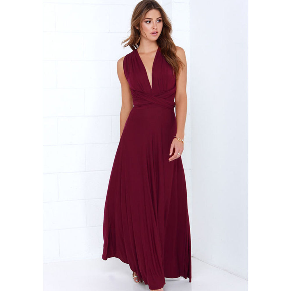 Multiway Wrap Convertible Boho Maxi Dress Bridesmaid Infinity Robe Dresses