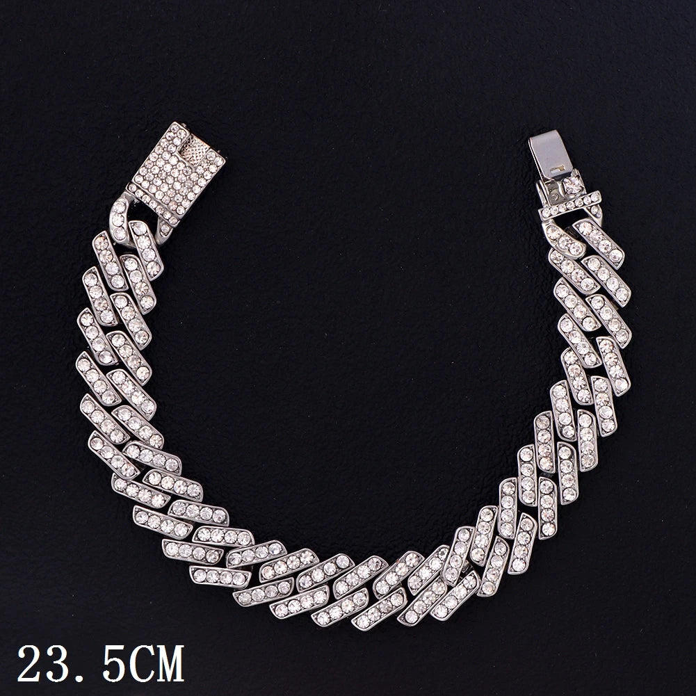Iced Out Chunky Cuban Chain Anklets For Women