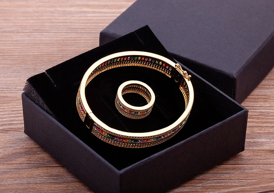 Exquisite Bracelet and Ring 2 Pieces Classic Jewelry Sets Birthday Gift