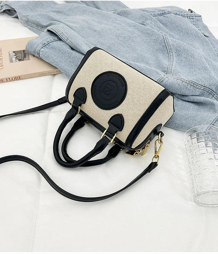 Summer Women's Canvas Bag - Niche Pillow Design, Fashionable for Commuting, Versatile Handbag