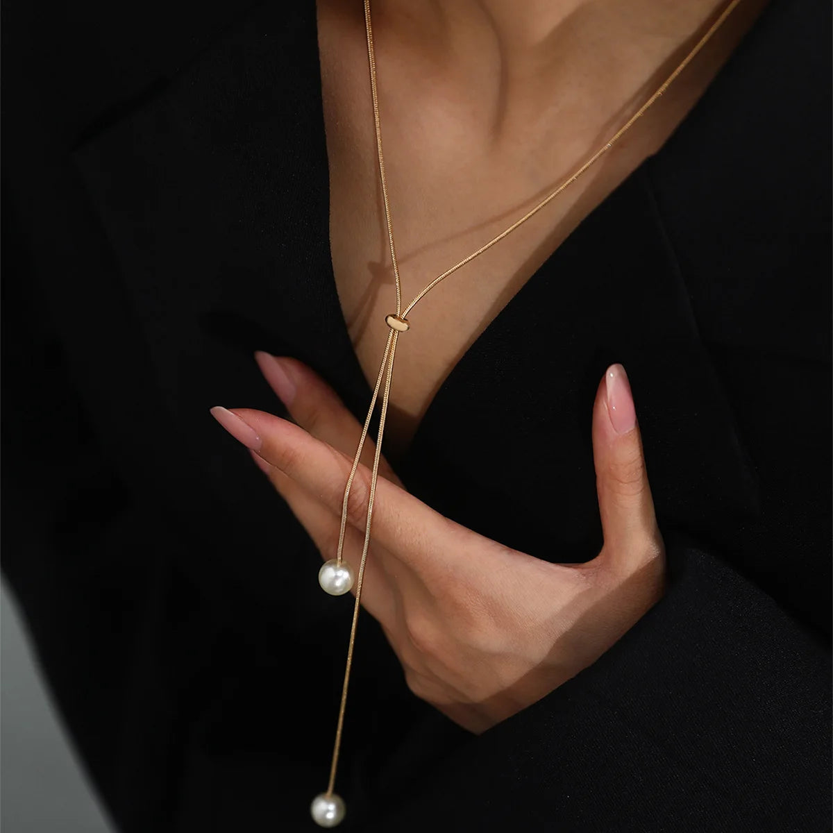 Pearl Adjustable Chain Necklace for women