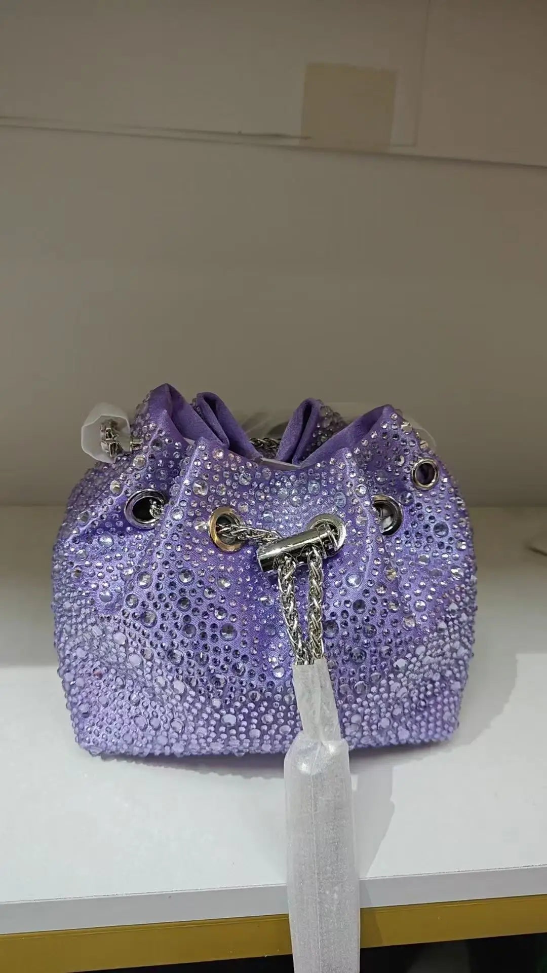 Wedding Party Clutch Purse Glitter Shiny Diamond Banquet Bag Chain Bag