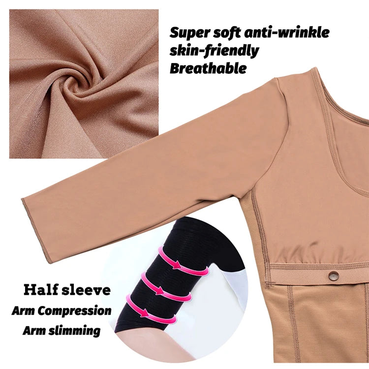 Full Body Colombian Girdles Shaper High Compression Bodysuits Postoperative Postpartum Lipo Arm Slimmer