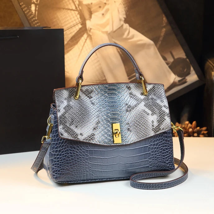 Luxury Genuine Leather Women Handbags Quality Cowhide Shoulder Messenger Bag