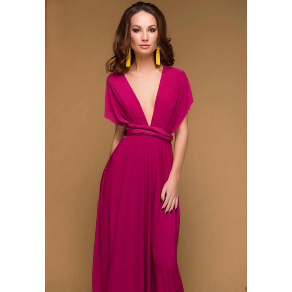 Multiway Wrap Convertible Boho Maxi Dress Bridesmaid Infinity Robe Dresses