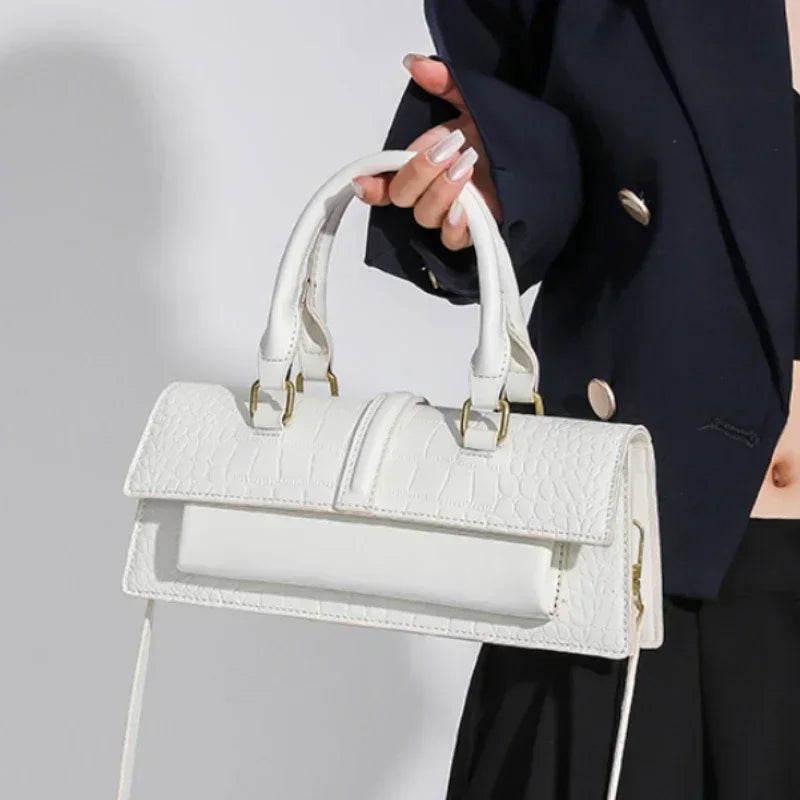 Ladies Shoulder Bag High Quality PU Stone Pattern Crossbody Bag for Women Armpit Clutch