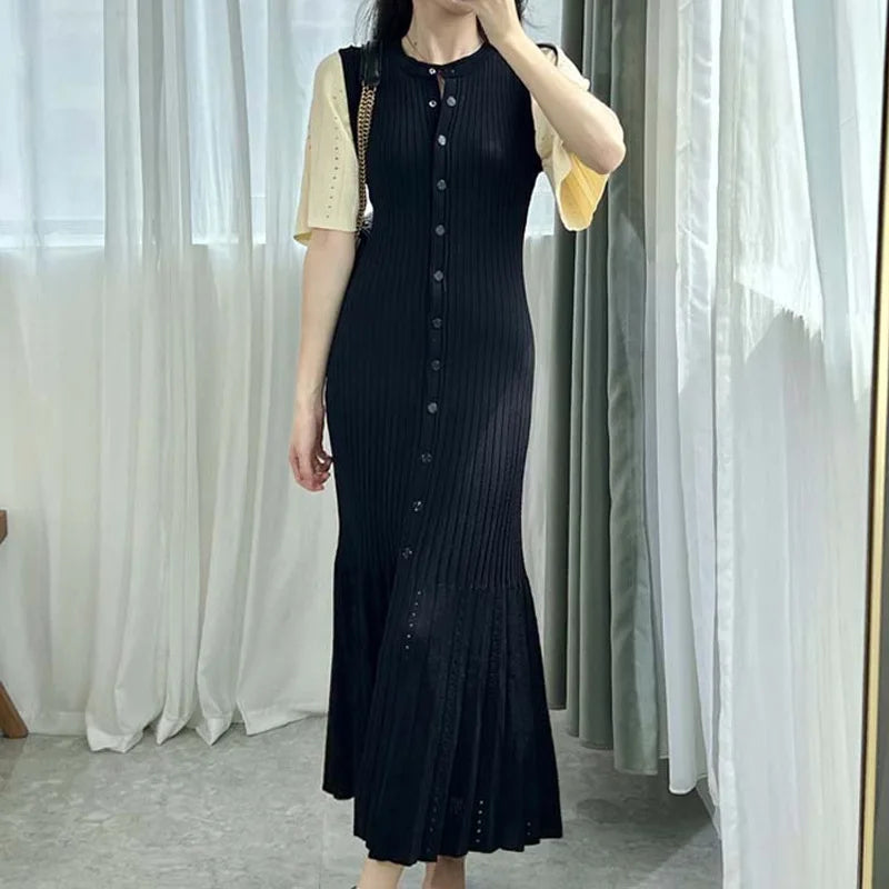 French Elegant Fragrance High-end Slimming Knitted Mermaid Dress Knit Dress