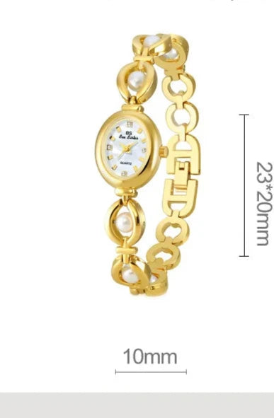 Women's Japanese Style Light Luxury Simple Pearl Bracelet Waterproof Watch