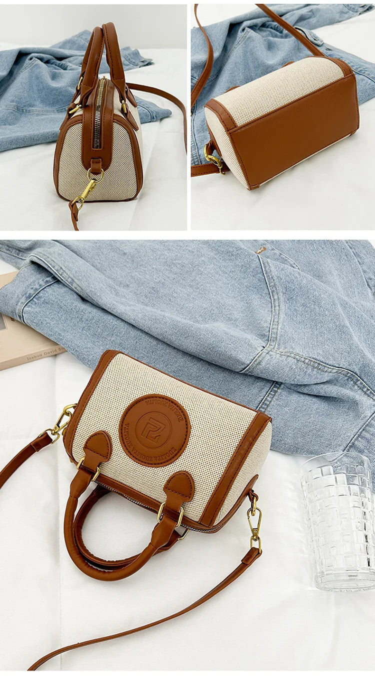 Summer Women's Canvas Bag - Niche Pillow Design, Fashionable for Commuting, Versatile Handbag