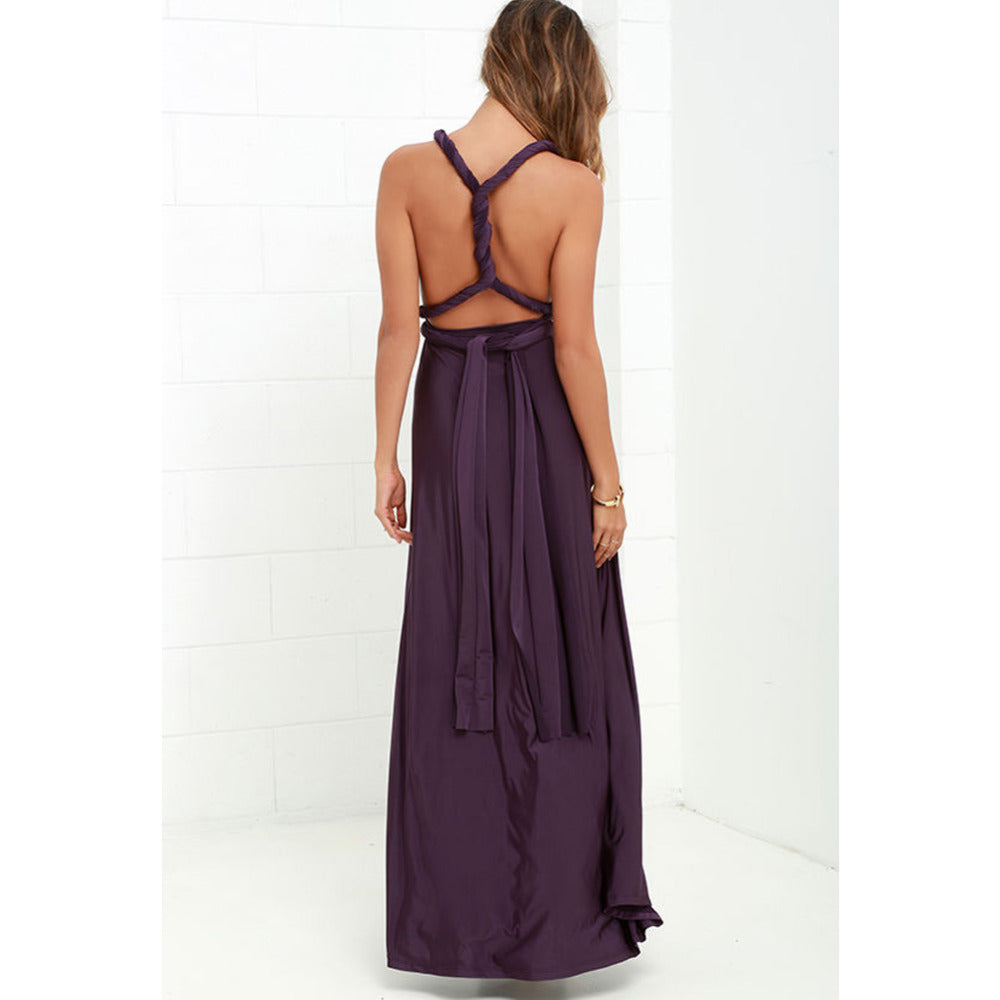 Multiway Wrap Convertible Boho Maxi Dress Bridesmaid Infinity Robe Dresses