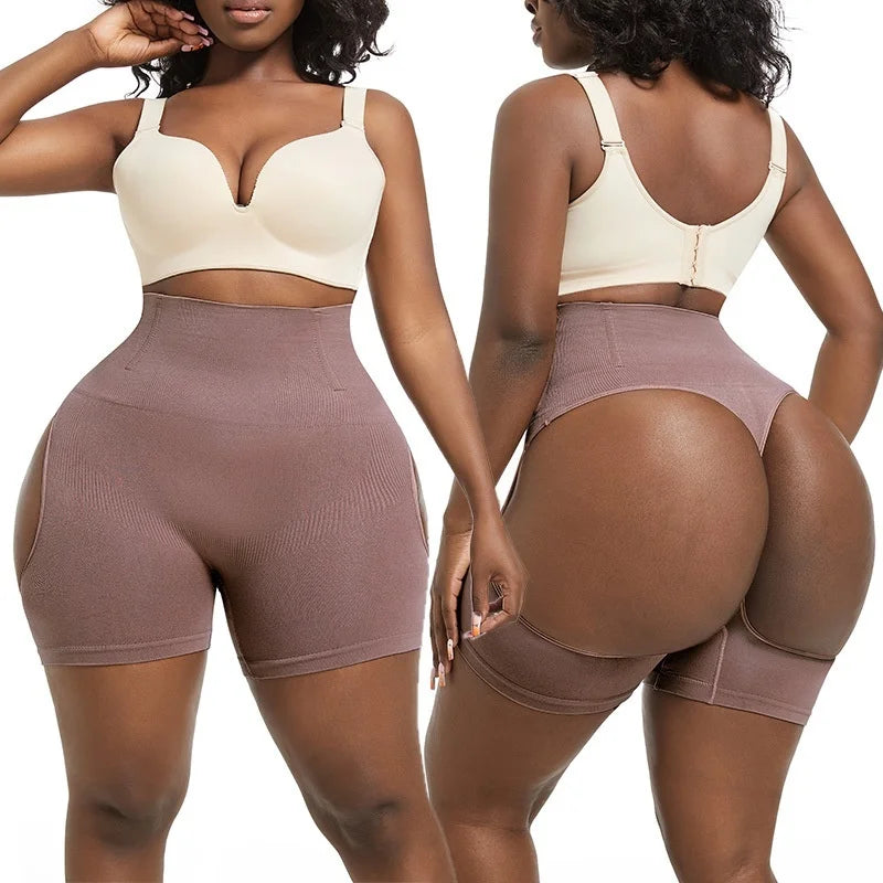 Sexy Nylon Control Panties Body Shaper Women Underwear Show Buttocks High Waist Butt Lifter Plus Size Underwear
