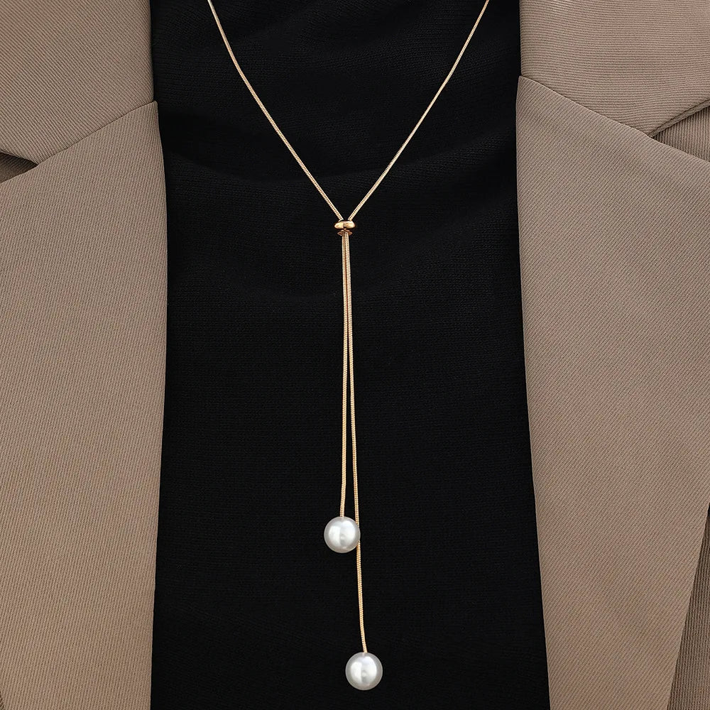 Pearl Adjustable Chain Necklace for women