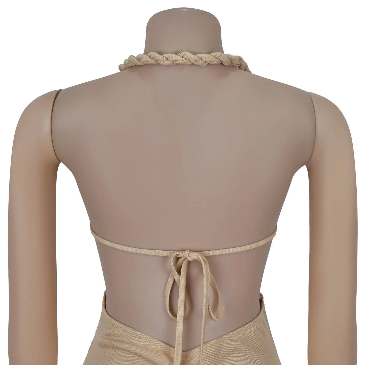 Women Summer Peach Buttocks Backless Sleeveless Split Hollow Midnight Maxi Bodycon Dress