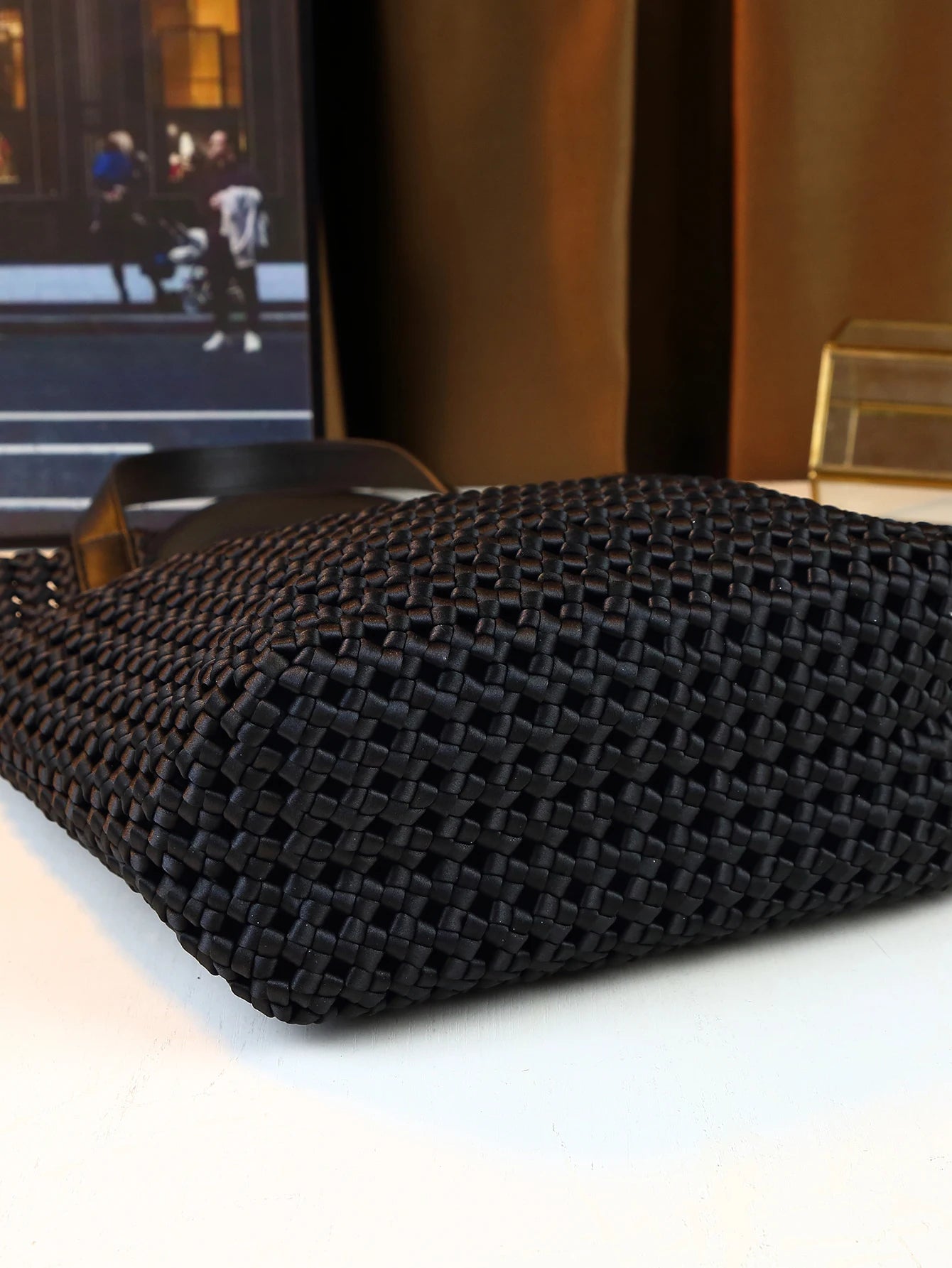 Woven Handbag Casual Commuter Mother-Child Bag Shoulder Underarm Bag