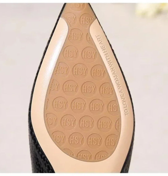 French Pointed Leather Shoe Simple Comfort Sheepskin Elegant Low Heel Shoes