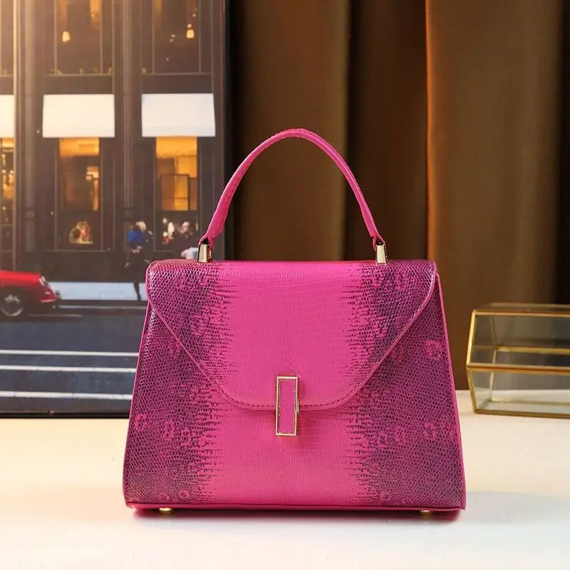 High Quality Lizard-print Handbag Women's Shoulder Crossbody Bag