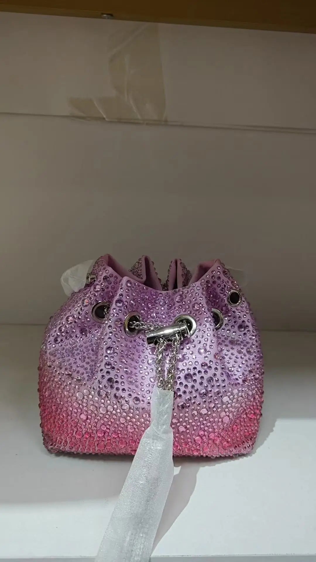 Wedding Party Clutch Purse Glitter Shiny Diamond Banquet Bag Chain Bag