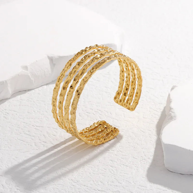 Round Chain Charms Cuff Bracelet For Women