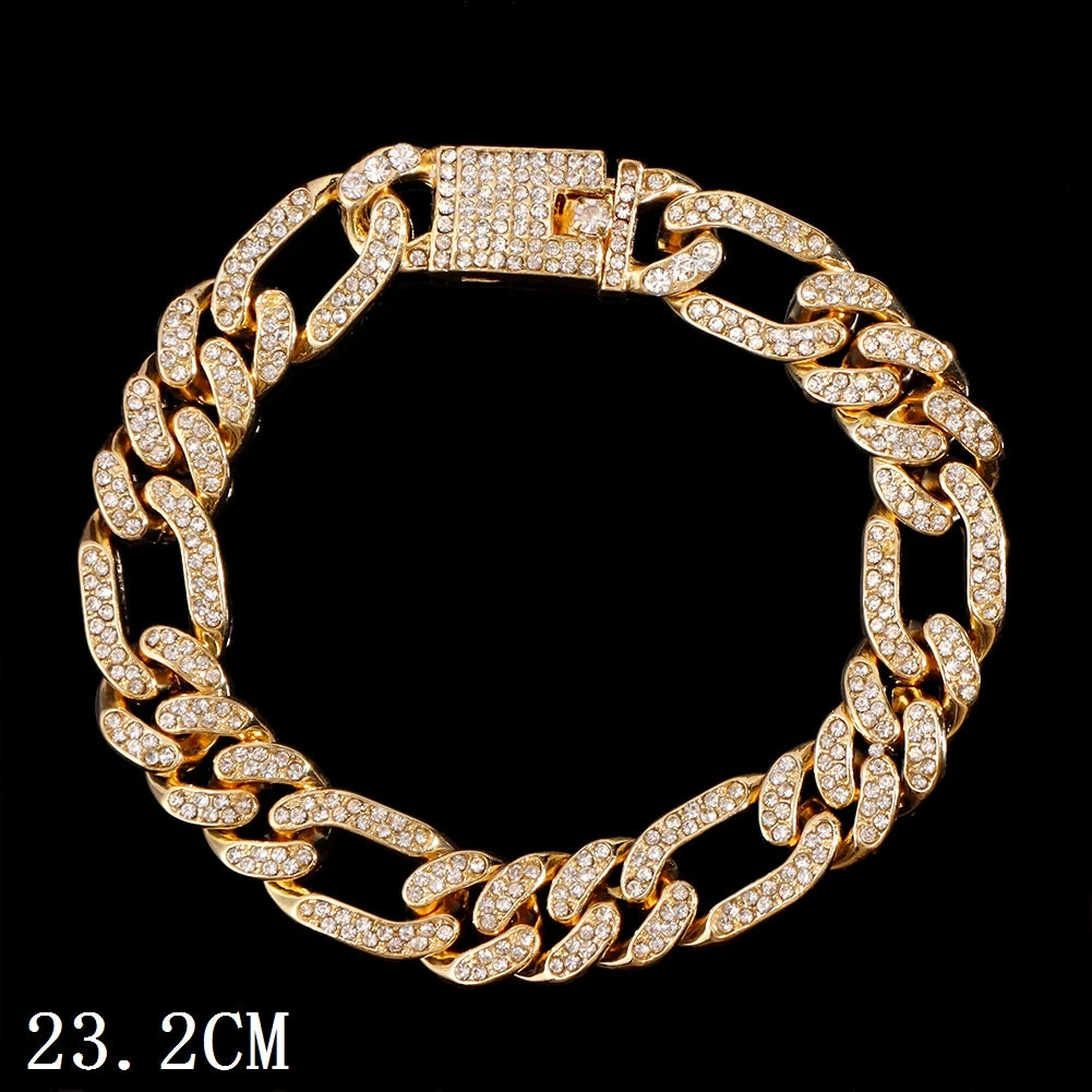 Iced Out Chunky Cuban Chain Anklets For Women