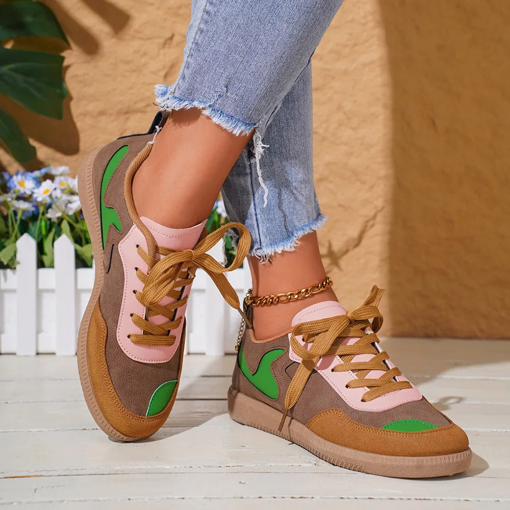 Grey Sneakers Soft-soled Comfortable Shoes Women Leisure Joker Walking Shoes Tennis Shoes