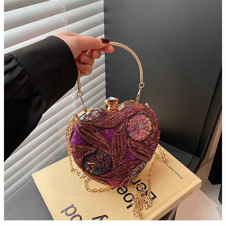 Luxury Gold Clutch Bags for Women Evening Purse Designer Crossbody Bag