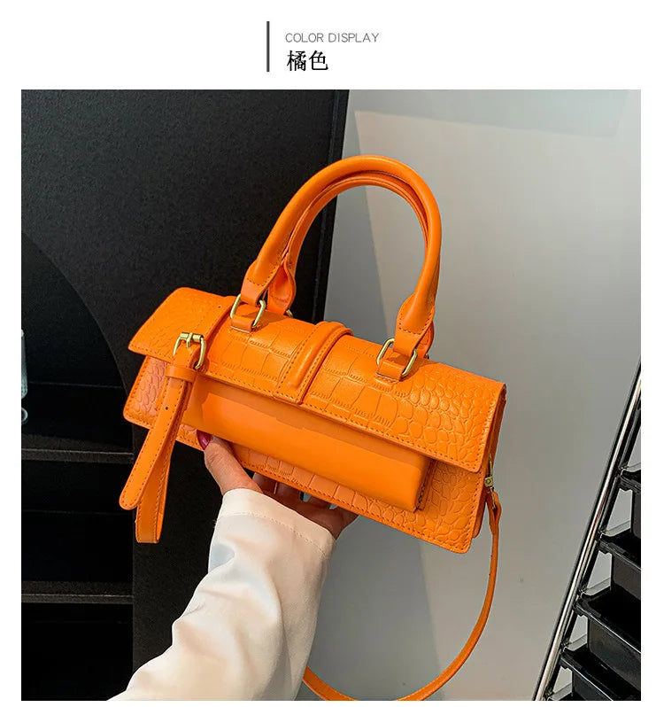 Ladies Shoulder Bag High Quality PU Stone Pattern Crossbody Bag for Women Armpit Clutch