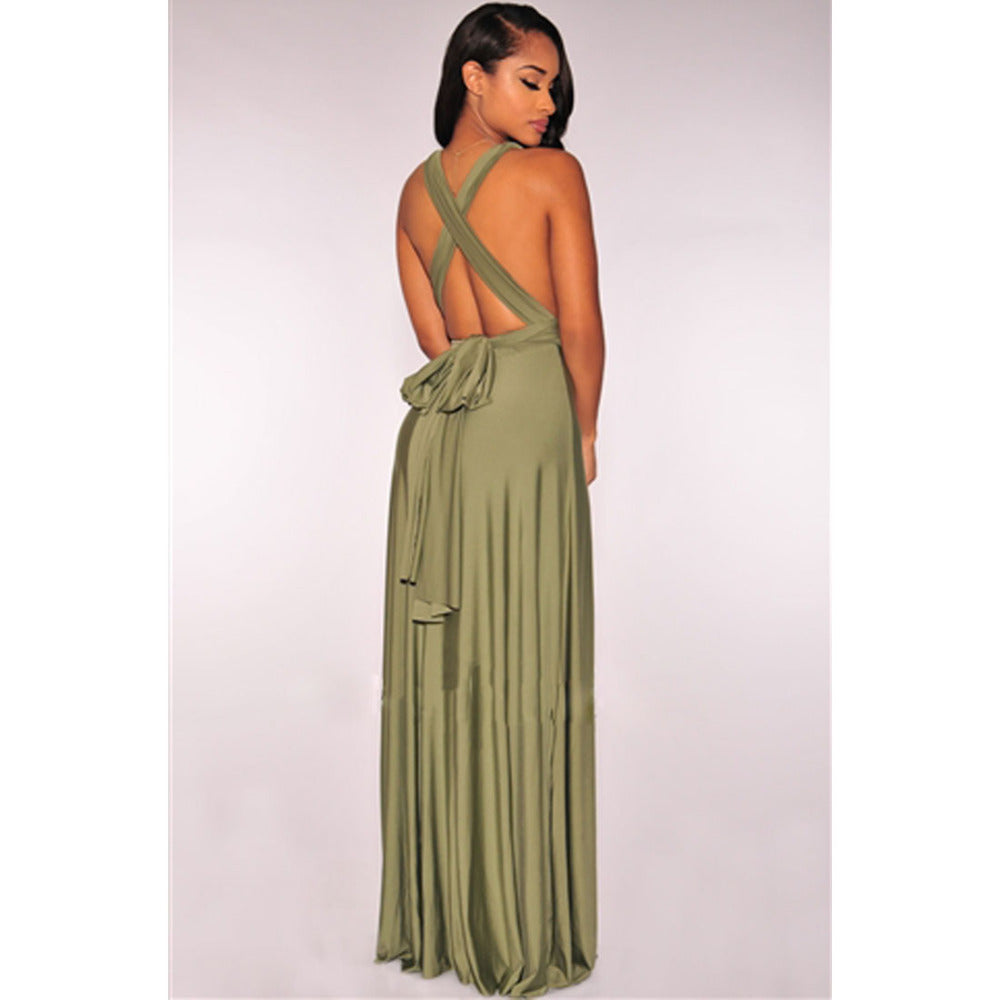 Multiway Wrap Convertible Boho Maxi Dress Bridesmaid Infinity Robe Dresses