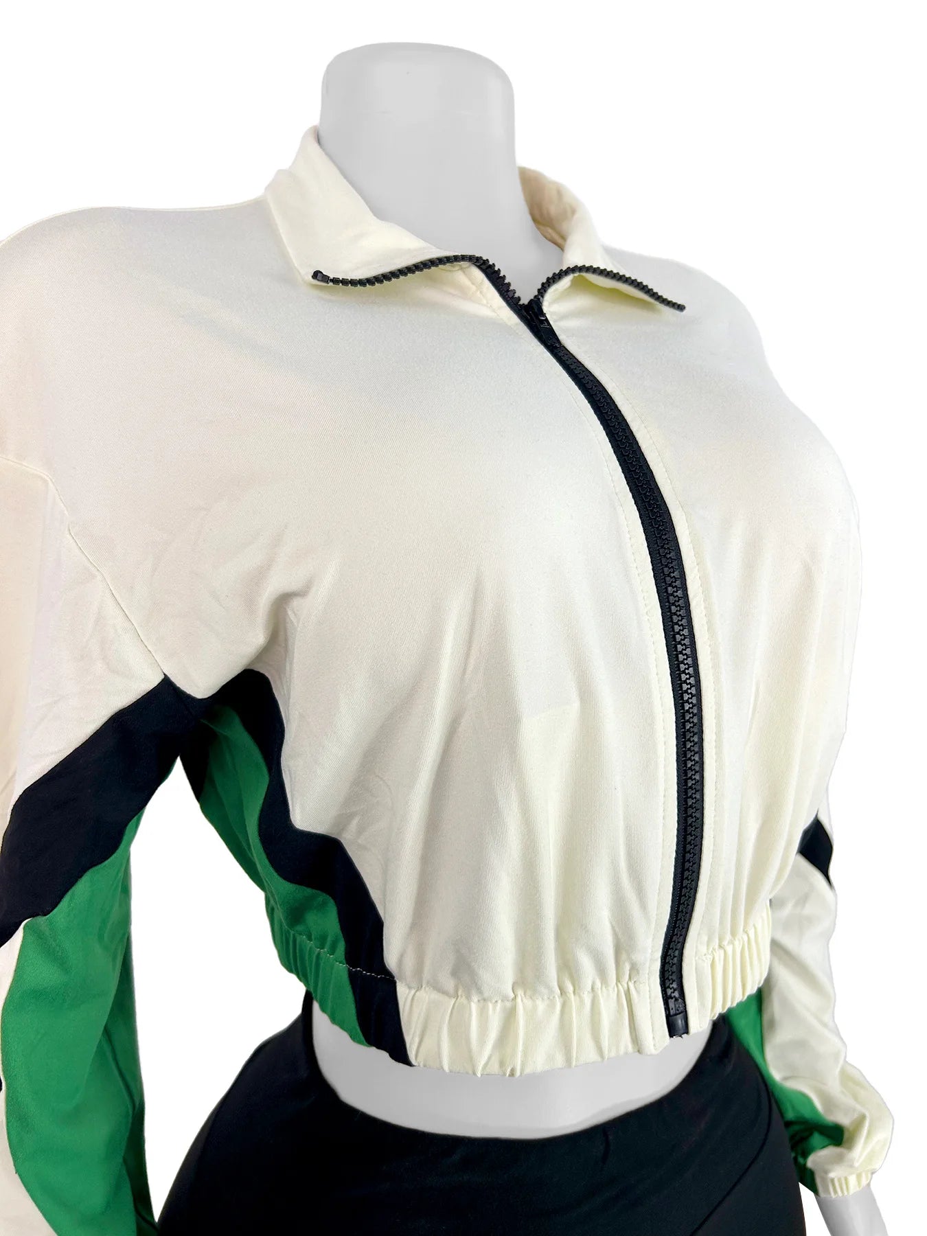 Sporty 2 Piece Set Crop Jacket and Shorts Summer Tracksuits Set