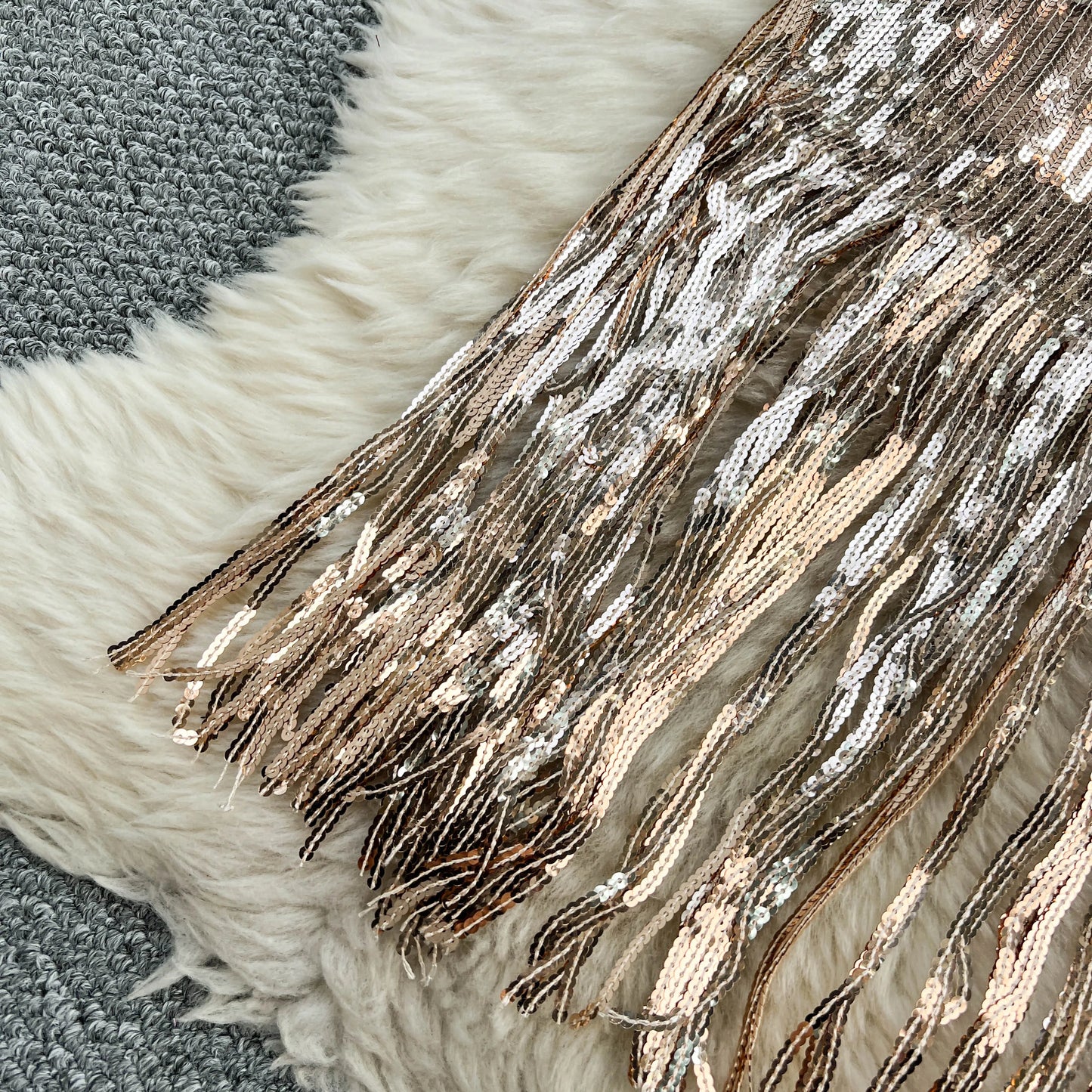 Women Chic Sequin tassel glitter Skirt High Waist Elegant Korean Fashion Skirt