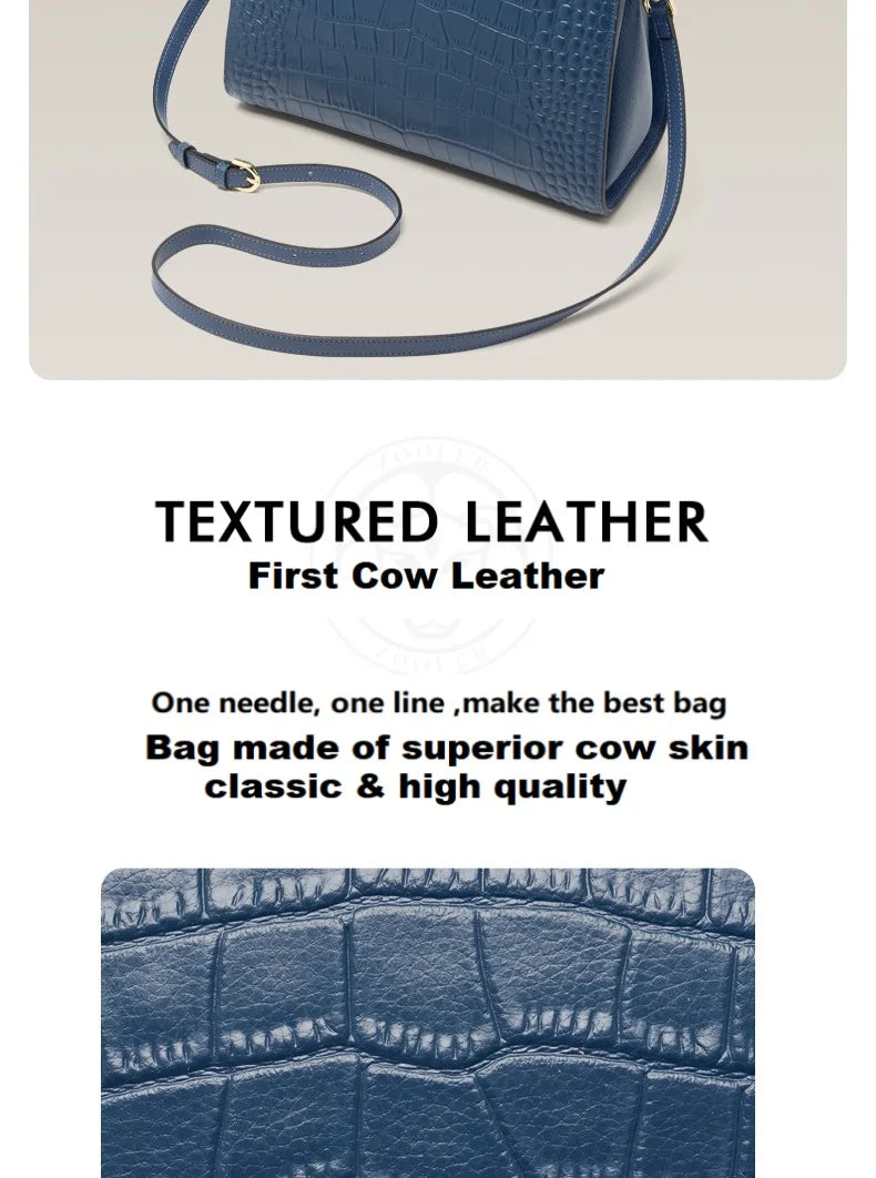 Women's Cow Leather Handbag Handmade Shoulder Bag