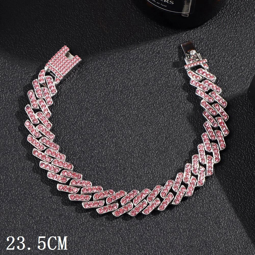 Iced Out Chunky Cuban Chain Anklets For Women