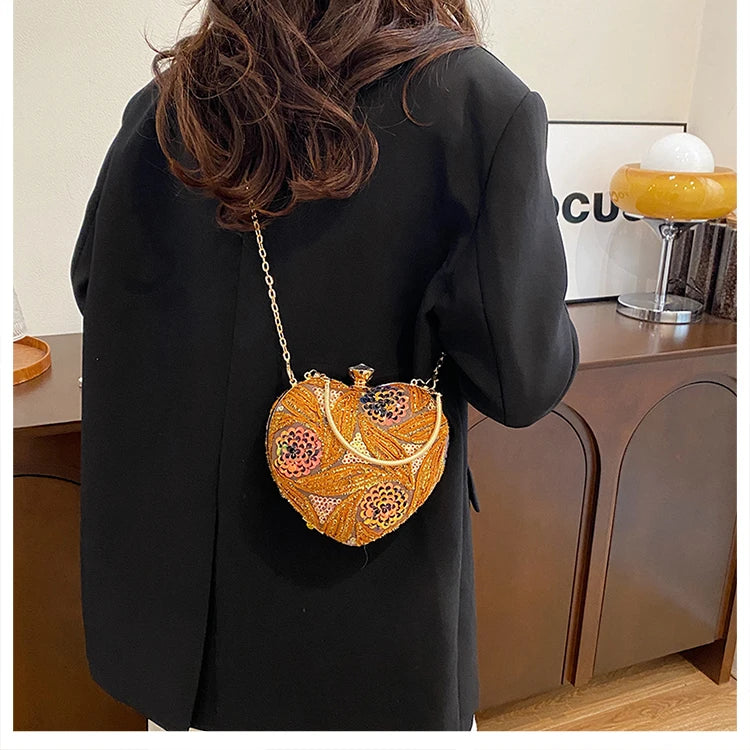 Luxury Gold Clutch Bags for Women Evening Purse Designer Crossbody Bag