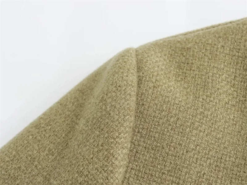 Cropped Tweed Jacket Woman Coat Button Long Sleeve Elegant Jackets For Women Short Coats Outwears