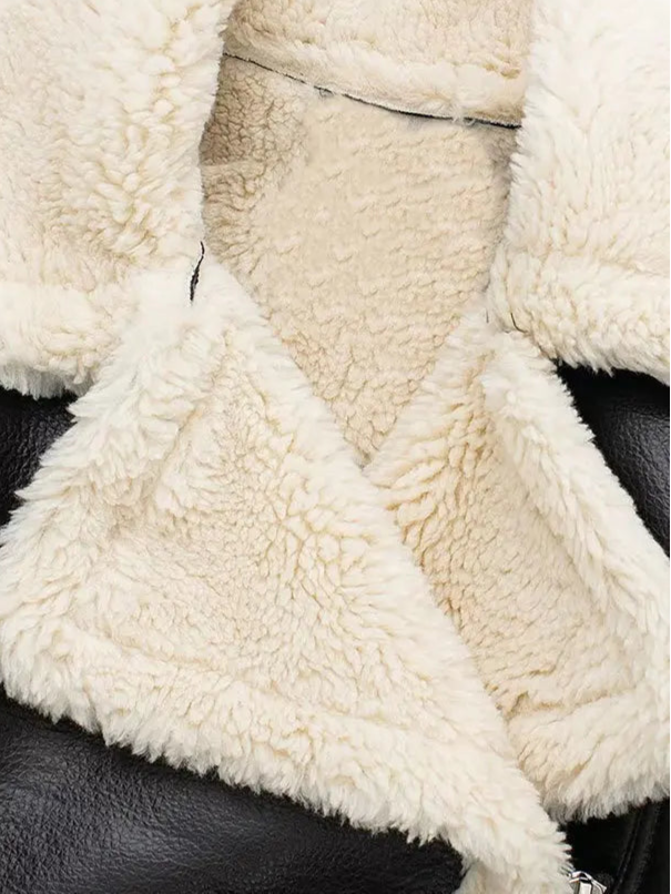 Women Solid Front Zipper Jackets Vintage Lapel Neck Long Sleeves Jacket