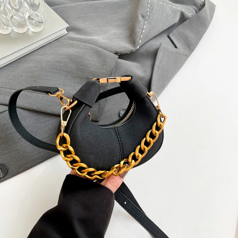 Mini PU Leather Saddle Shoulder Bag for Women Y2K Handbags and Purses Crossbody Bags